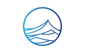 Wave circle logo vector version 14