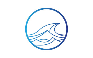 Wave circle logo vector version 15