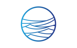 Wave circle logo vector version 16