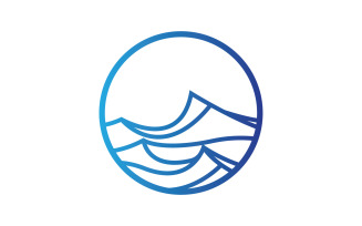 Wave circle logo vector version 18