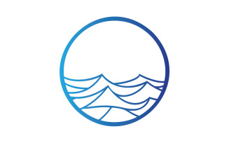 Wave circle logo vector version 1