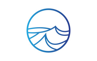 Wave circle logo vector version 20