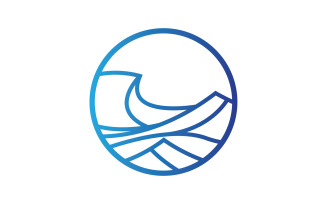 Wave circle logo vector version 21