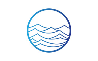 Wave circle logo vector version 24