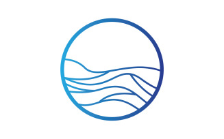 Wave circle logo vector version 25
