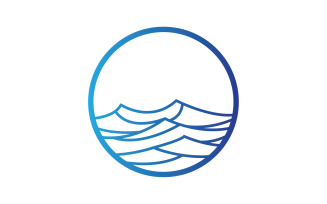 Wave circle logo vector version 26