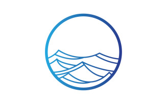 Wave circle logo vector version 29