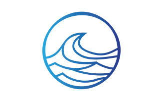 Wave circle logo vector version 2