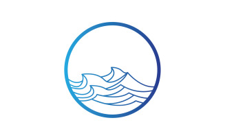 Wave circle logo vector version 30