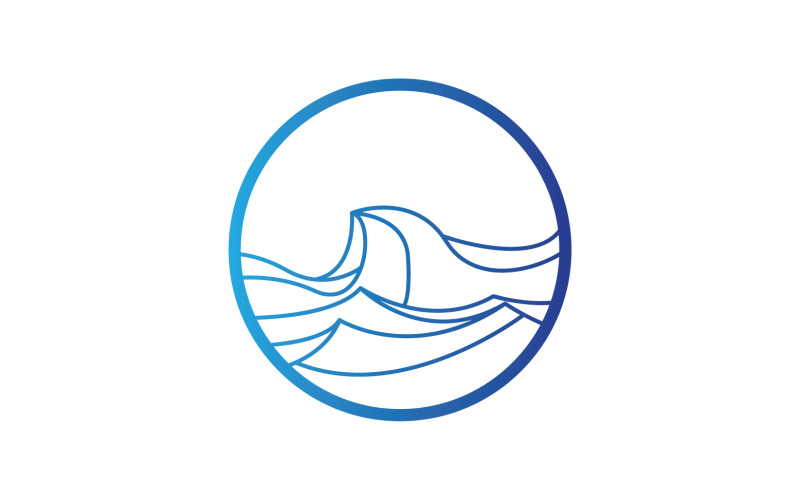 Wave circle logo vector version 31 Logo Template