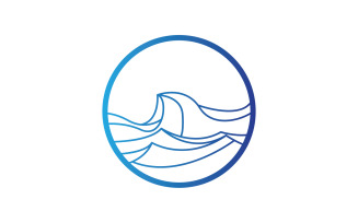 Wave circle logo vector version 31