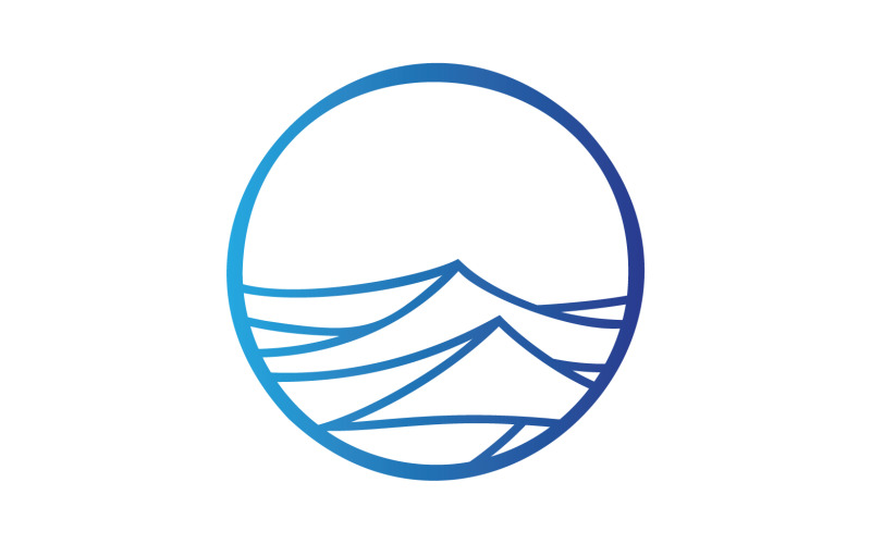 Wave circle logo vector version 3 Logo Template