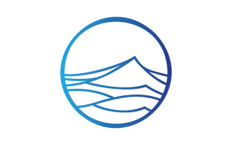 Wave circle logo vector version 4