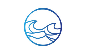 Wave circle logo vector version 5