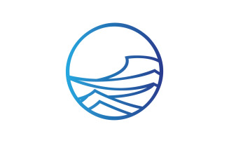 Wave circle logo vector version 7