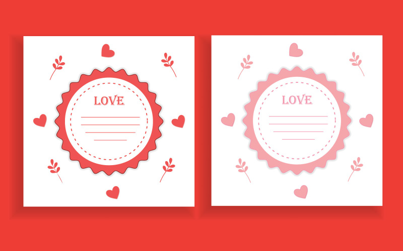 Wedding invitation card with hearts Illustration