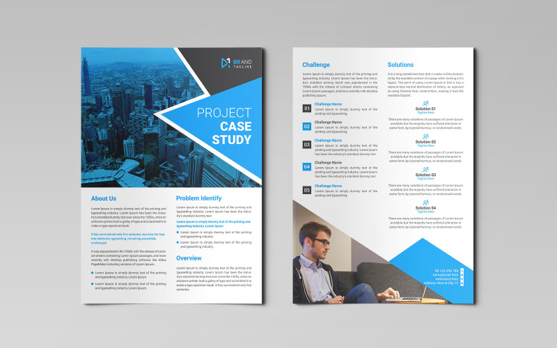Clean and minimal case study design Corporate Identity