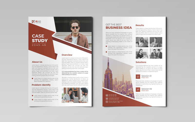 Creative and modern professional corporate case study design Corporate Identity
