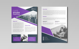 Creative and modern professional corporate case study flyer design template