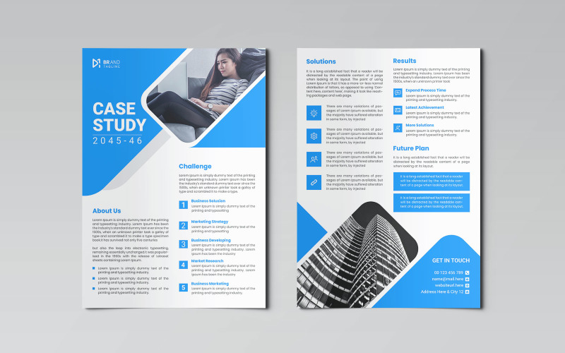Creative and professional corporate case study flyer template Corporate Identity