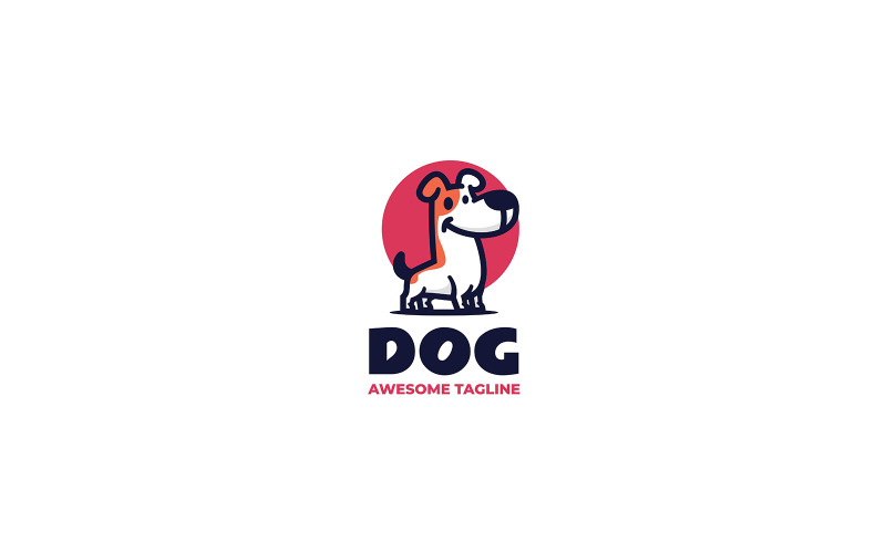 Dog Mascot Cartoon Logo Design 1 Logo Template