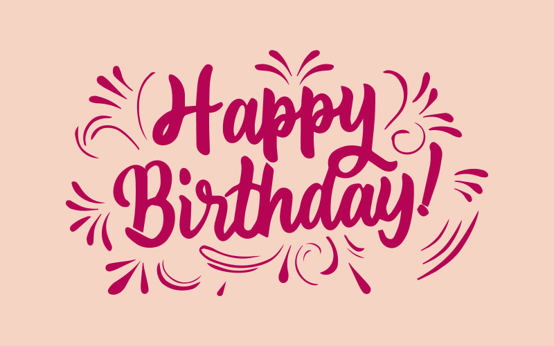Free Happy Birthday typographic vector design for greeting cards print and cloths Vector Graphic