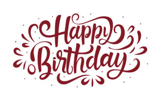 Happy birthday text with elements on white background Free