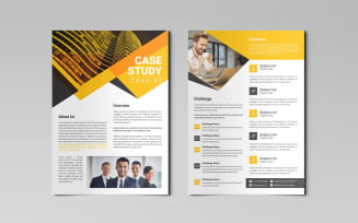 Simple and clean case study design template - corporate identity