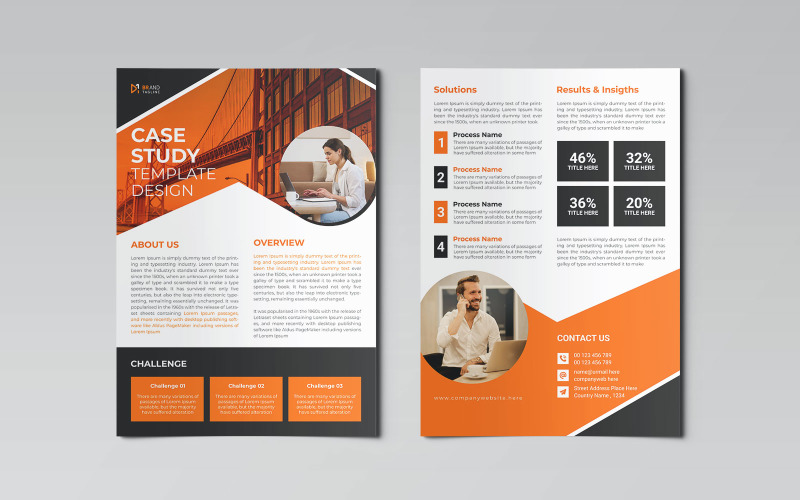 Simple and clean modern case study design - corporate identity Corporate Identity