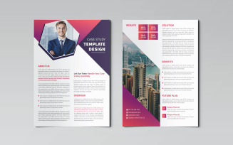 Simple and clean modern case study design template - corporate identity