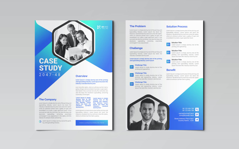 Simple and clean modern case study template - corporate identity Corporate Identity