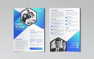 Simple and clean modern case study template - corporate identity
