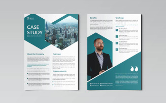 Simple and clean modern case study template design - corporate identity