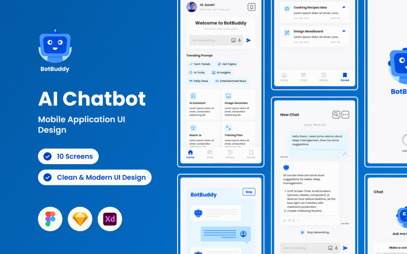 BotBuddy - AI Chatbot Mobile App UI Element