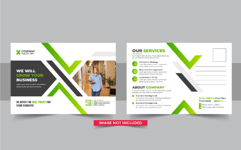 Business postcard design template, Modern eddm postcard design layout Corporate Identity