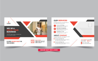 Business postcard design template, Modern eddm postcard design template