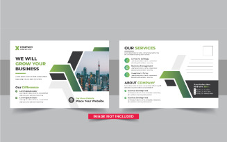 Business postcard design template, Modern eddm postcard template design layout