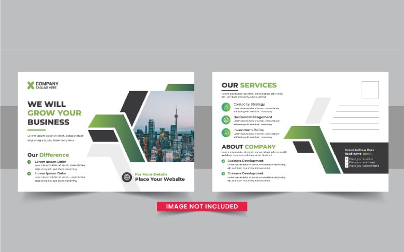 Business postcard design template, Modern eddm postcard template design layout Corporate Identity