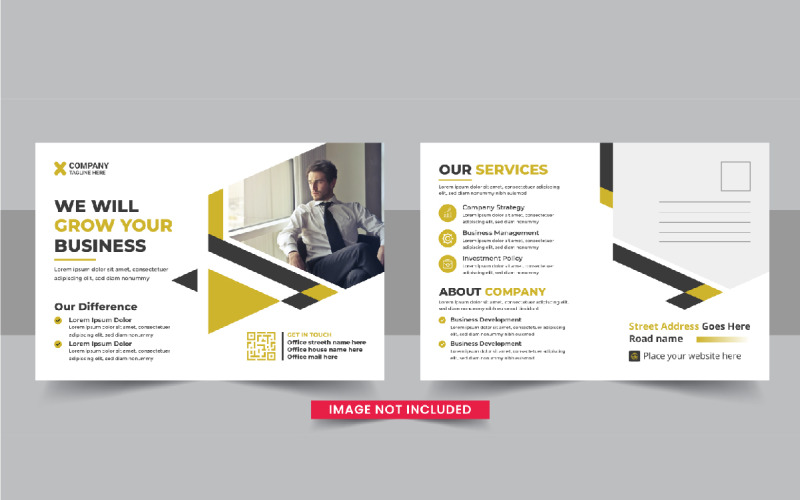 Business postcard design template, Modern eddm postcard template layout Corporate Identity