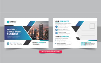 Business postcard design template, Modern eddm postcard template