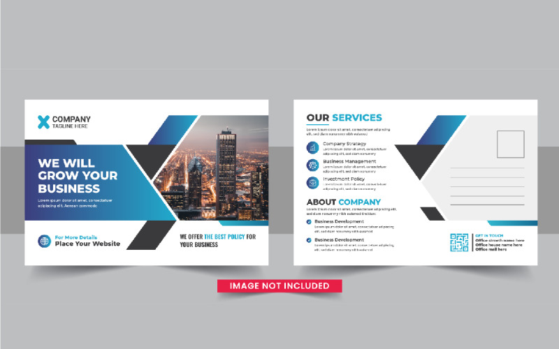 Business postcard design template, Modern eddm postcard template Corporate Identity