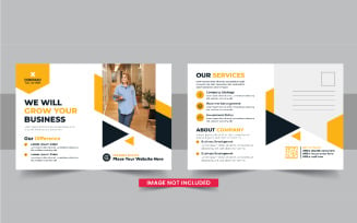Business postcard design template, Modern eddm postcard