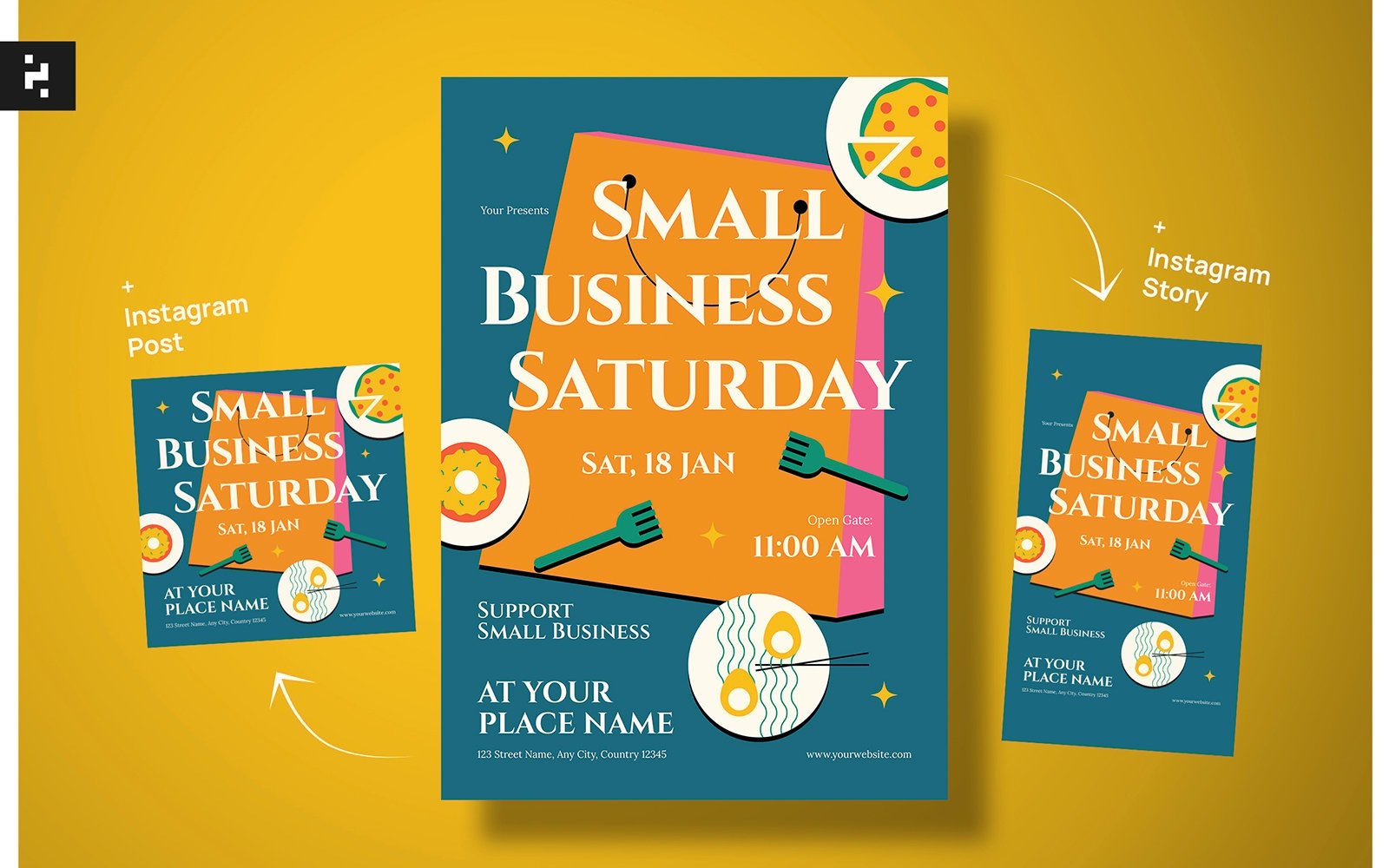 Template #383723 Business Saturday Webdesign Template - Logo template Preview