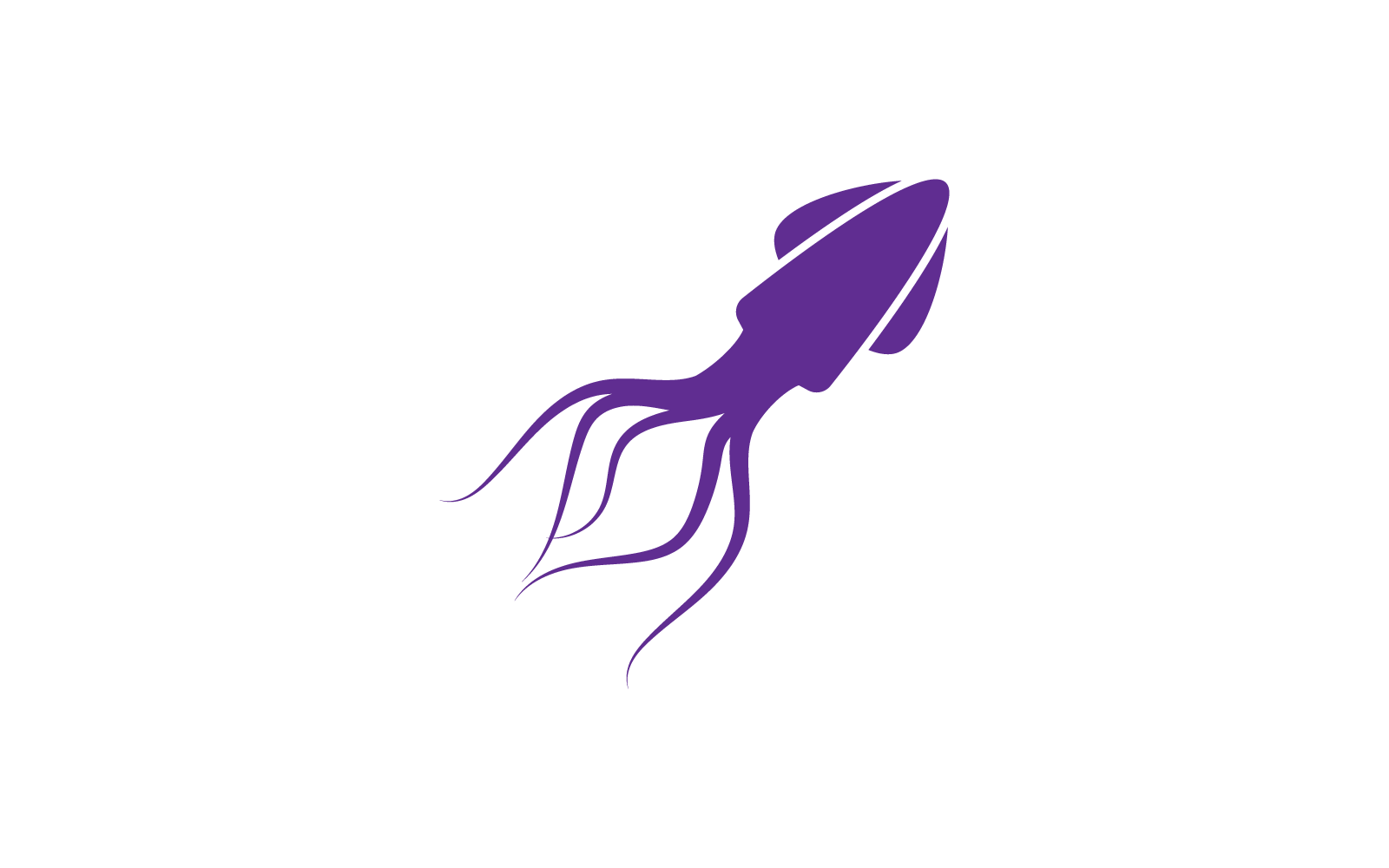 Bläckfisk fisk illustration logotyp vektordesign
