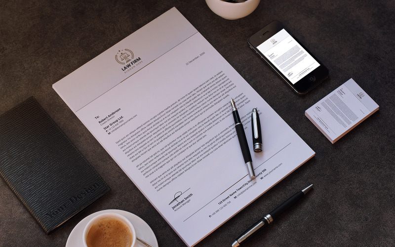 Canva Law Firm Letterhead Design Template Corporate Identity