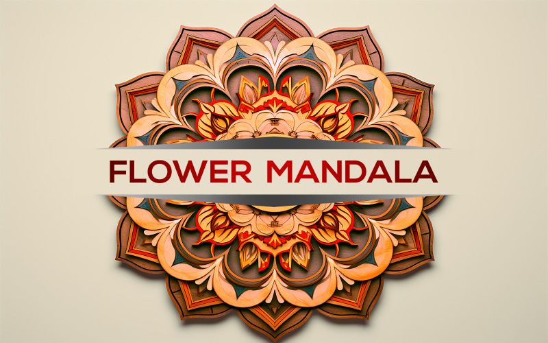 Colorful mandala design | sign mandala mockup | mandala mockup design Illustration