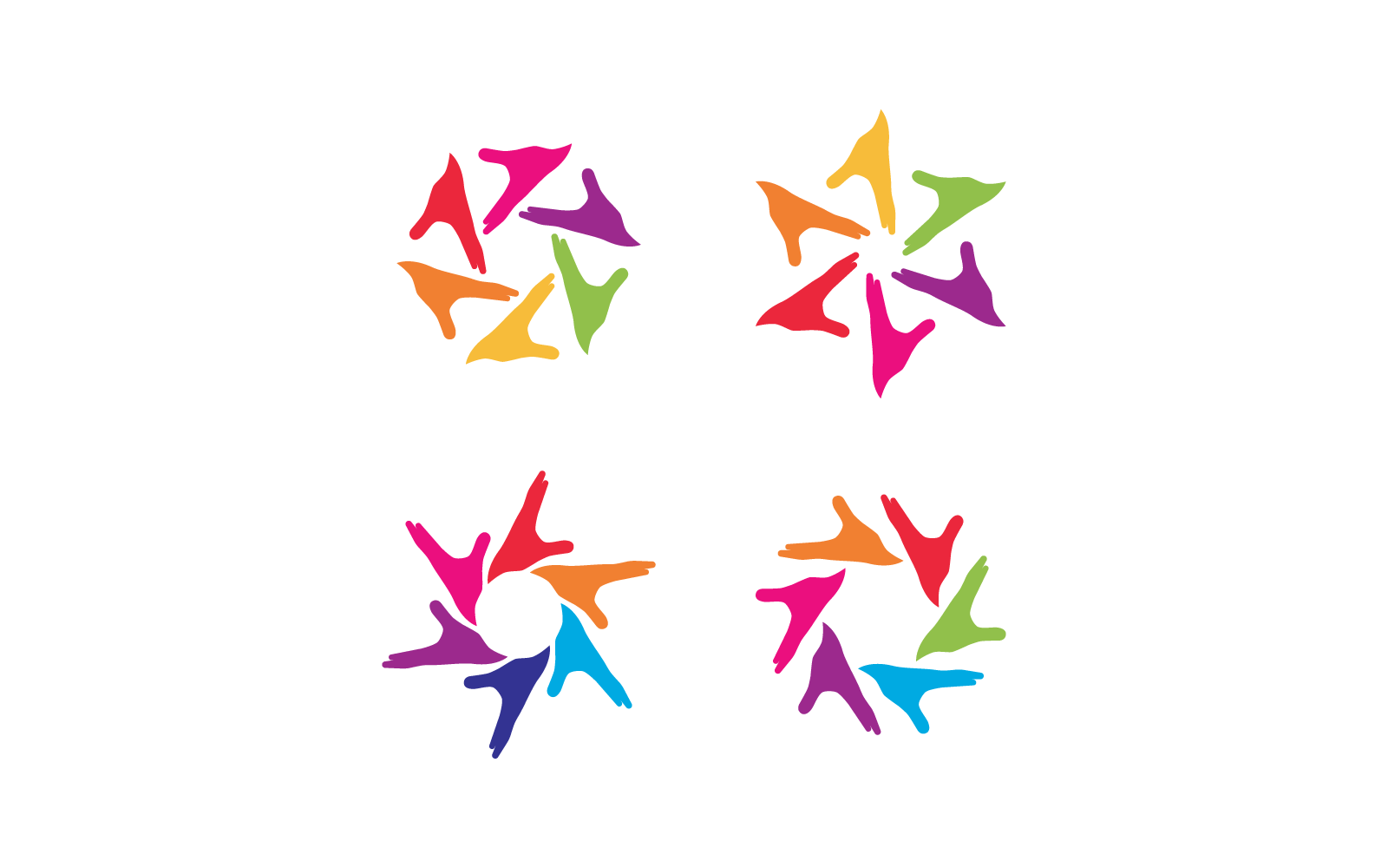 Handverzorging logo vector ontwerpsjabloon