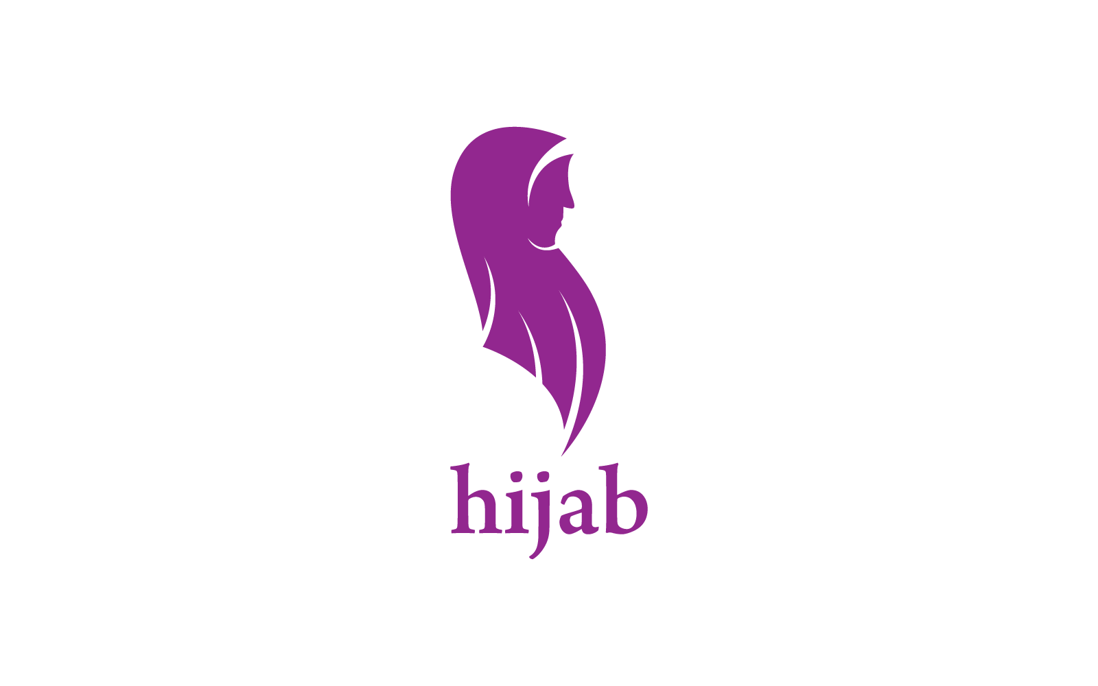 Hijab butik logotyp vektor designmall