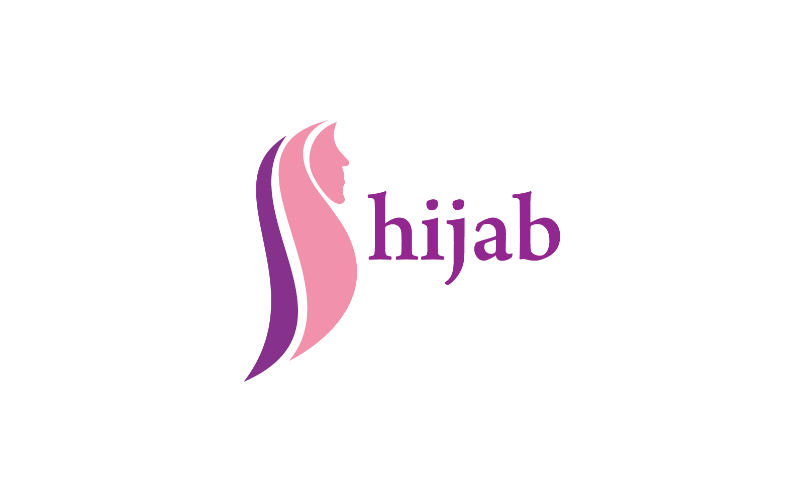 Hijab butik logotyp vektor illustration mall