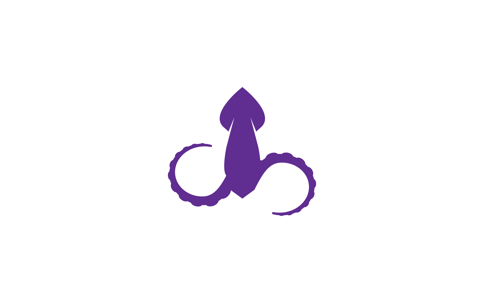 Inktvis vis illustratie vector ontwerpsjabloon